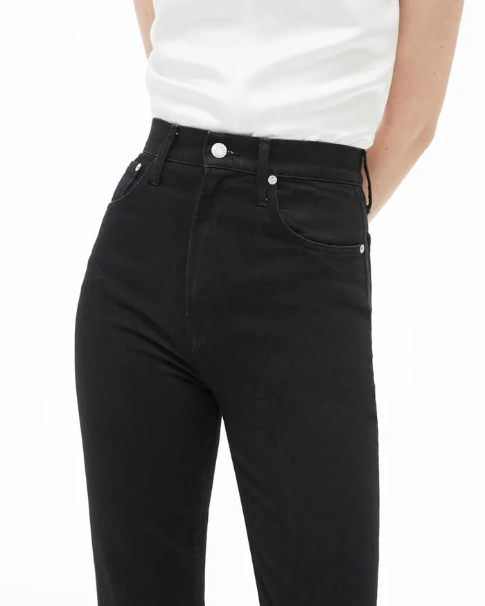 Women Femme Hi Bootcut Jean Black Helmut Lang Pants
