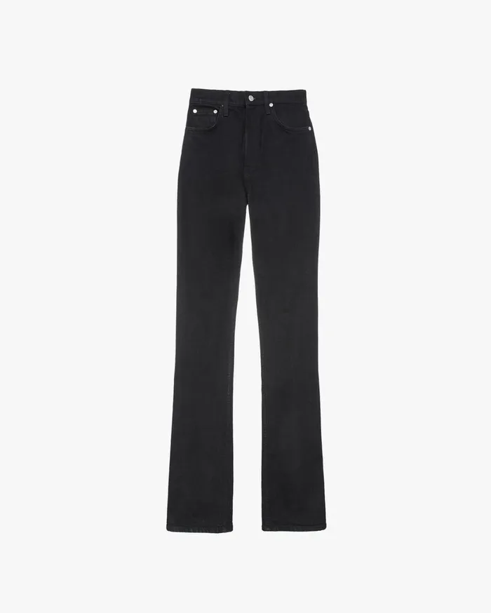 Women Femme Hi Bootcut Jean Black Helmut Lang Pants