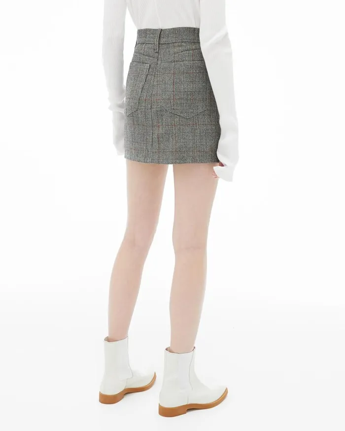 Women Femme Hi Mini Skirt Charcoal Helmut Lang Dresses and Skirts