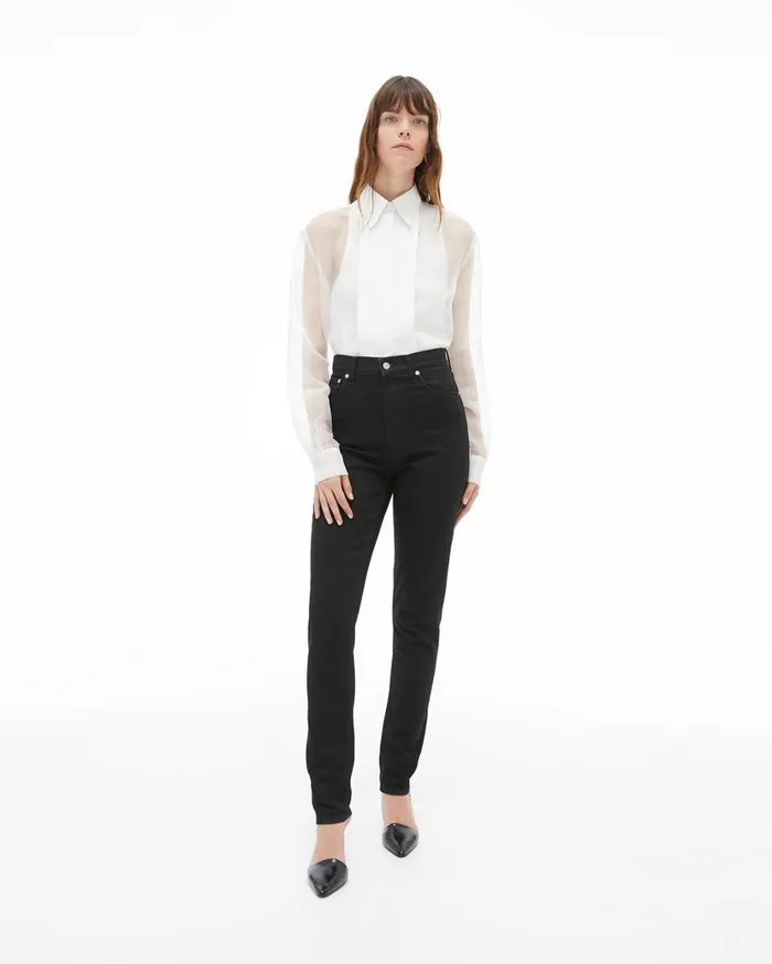 Women Femme Hi Spikes Jeans Black Helmut Lang Pants