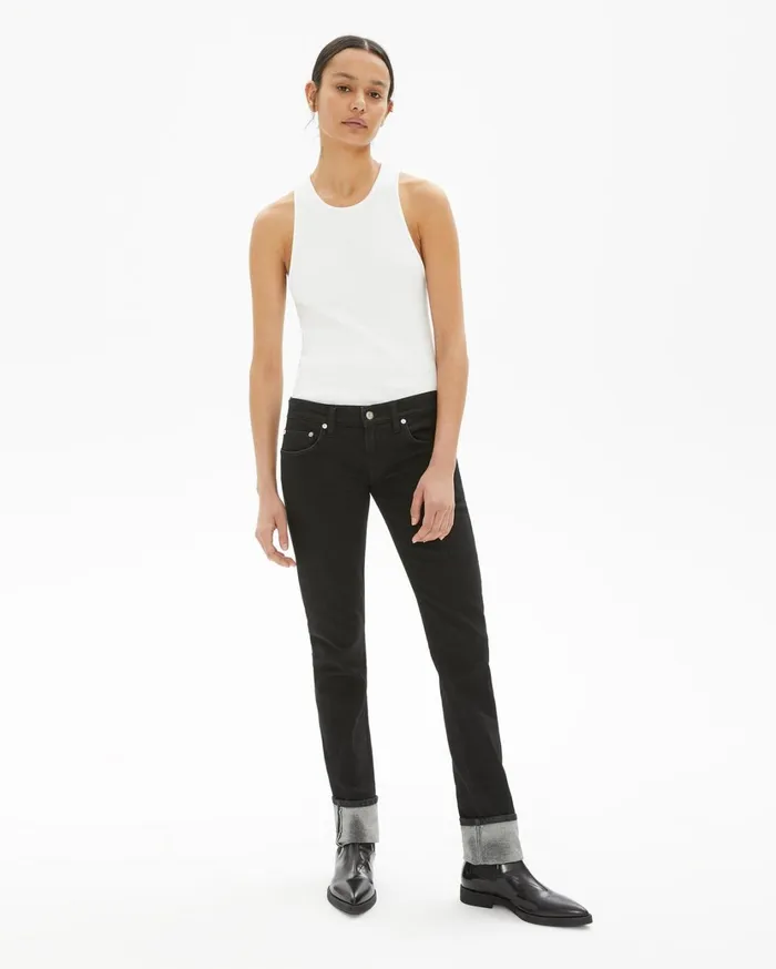 Women Femme Lo Cigarette Jeans Black Helmut Lang Pants