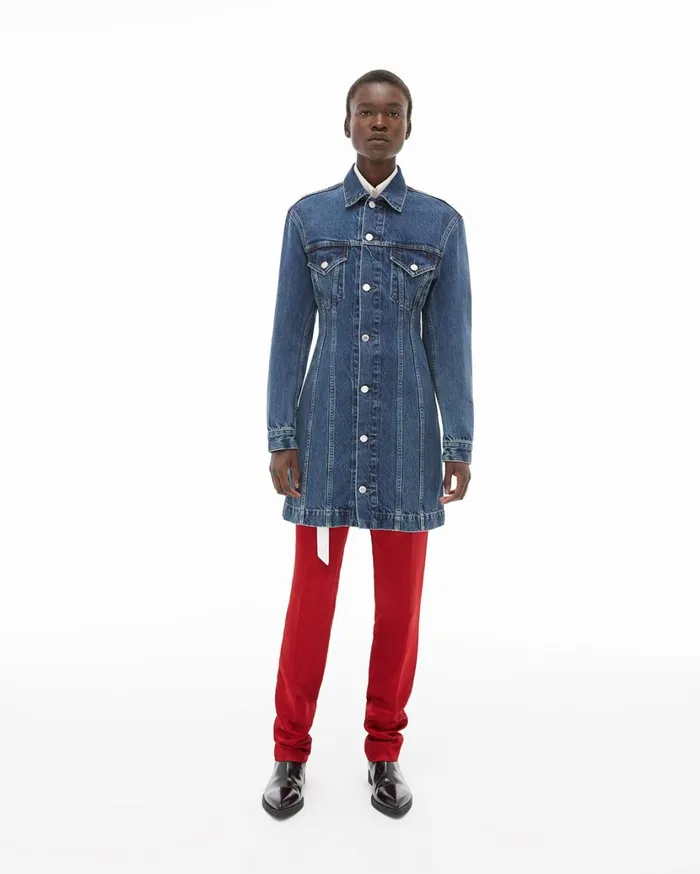 Women Femme Trucker Dress Acc Mid Stone Helmut Lang Dresses
