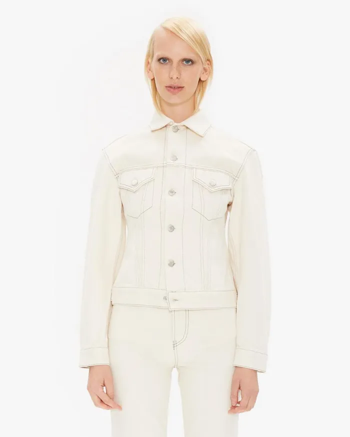 Women Femme Trucker Jean Jacket In Natural Natural Helmut Lang Jackets and Blazers