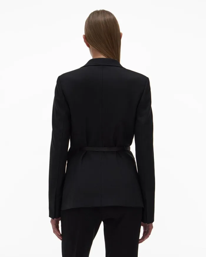 Women Fitted Blazer Black Helmut Lang Jackets