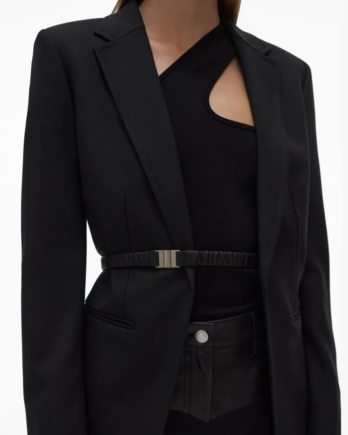 Women Fitted Blazer Black Helmut Lang Jackets