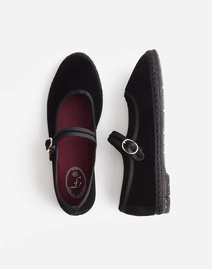 Women FlabelUS Antonia Mary Janes Black Madewell Flats and Loafers