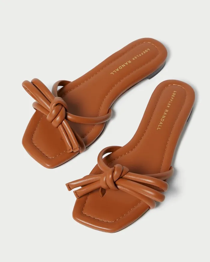 Women Flat Sandals Loeffler Randall Hadley Timber Brown Bow Sandal L Flat Sandals L Footwear Women Flat Sandals Loeffler Randall Hadley Timber Brown Bow Sandal L Flat Sandals L Footwear