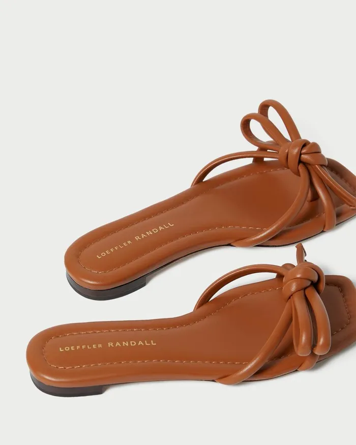 Women Flat Sandals Loeffler Randall Hadley Timber Brown Bow Sandal L Flat Sandals L Footwear Women Flat Sandals Loeffler Randall Hadley Timber Brown Bow Sandal L Flat Sandals L Footwear