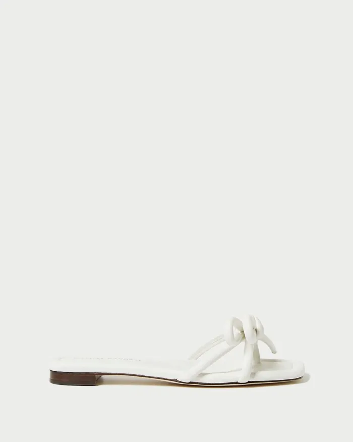 Women Flat Sandals Loeffler Randall Hadley White Bow Sandal L Flat Sandals L Footwear Women Flat Sandals Loeffler Randall Hadley White Bow Sandal L Flat Sandals L Footwear