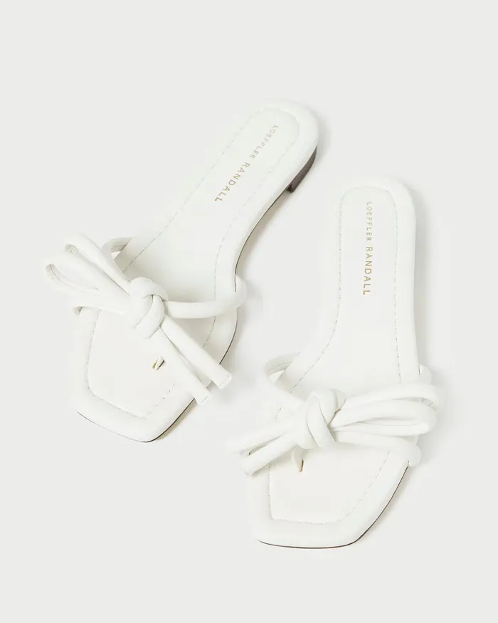 Women Flat Sandals Loeffler Randall Hadley White Bow Sandal L Flat Sandals L Footwear Women Flat Sandals Loeffler Randall Hadley White Bow Sandal L Flat Sandals L Footwear
