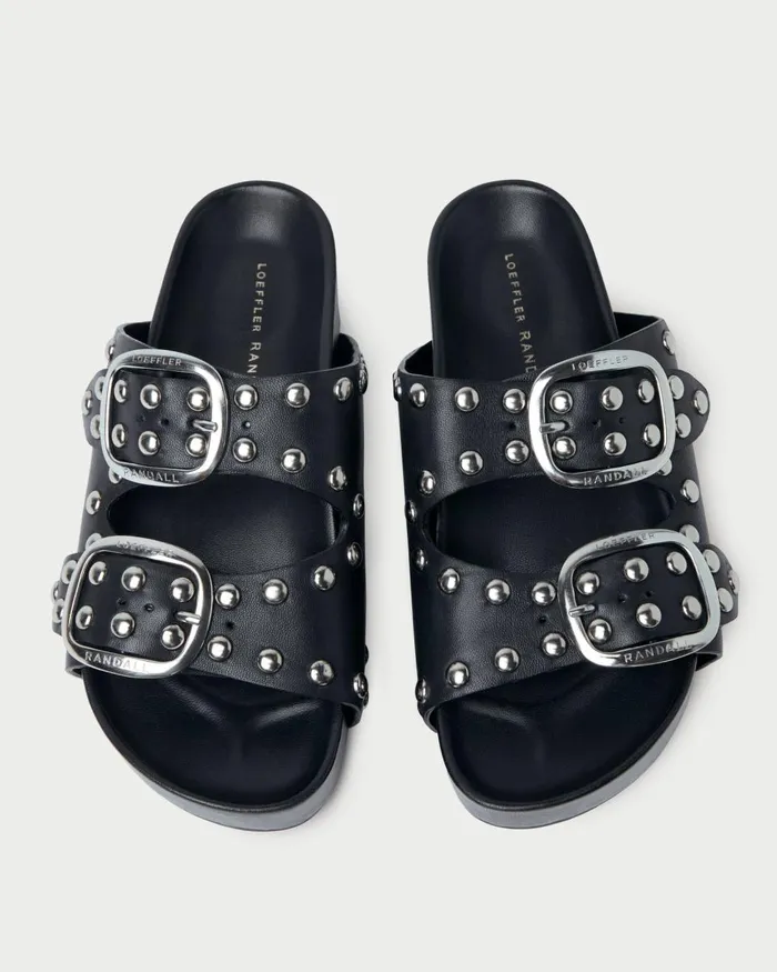 Women Flat Sandals Loeffler Randall Jack Black Studded Sandal I Flat Sandals I Footwear Women Flat Sandals Loeffler Randall Jack Black Studded Sandal I Flat Sandals I Footwear
