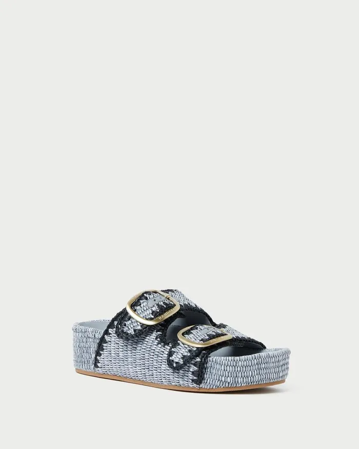 Women Flat Sandals Loeffler Randall Theo Blue Raffia Footbed Sandal L Flat Sandals L Footwear Women Flat Sandals Loeffler Randall Theo Blue Raffia Footbed Sandal L Flat Sandals L Footwear