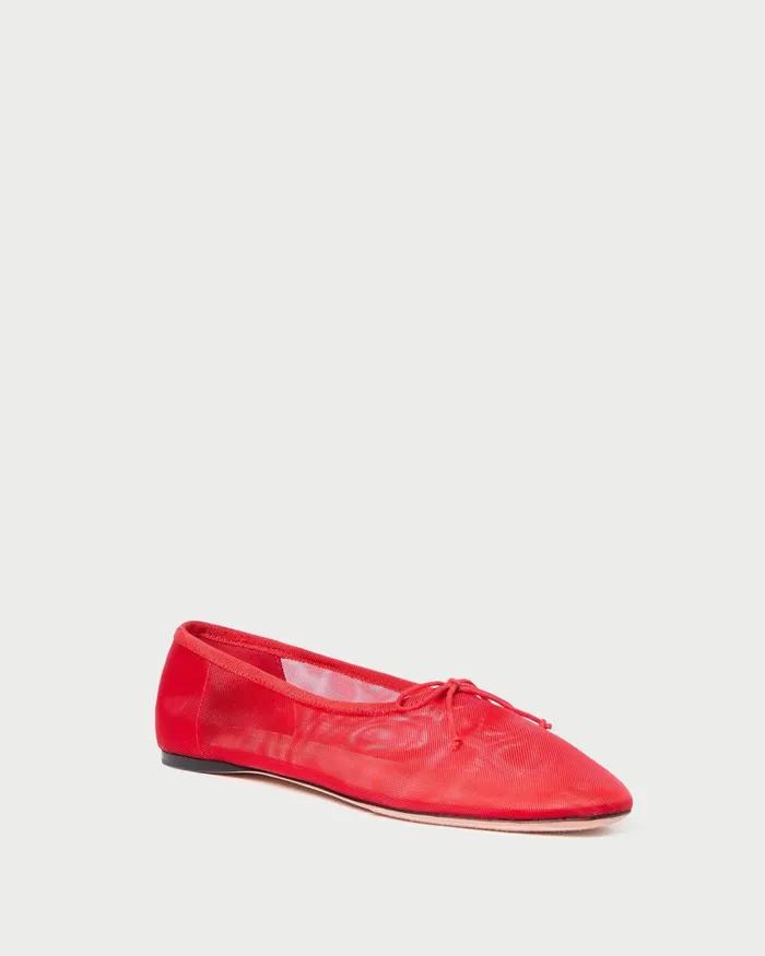 Women Flats and Loafers Loeffler Randall Landon Mesh Red Ballet Flat Women Flats and Loafers Loeffler Randall Landon Mesh Red Ballet Flat