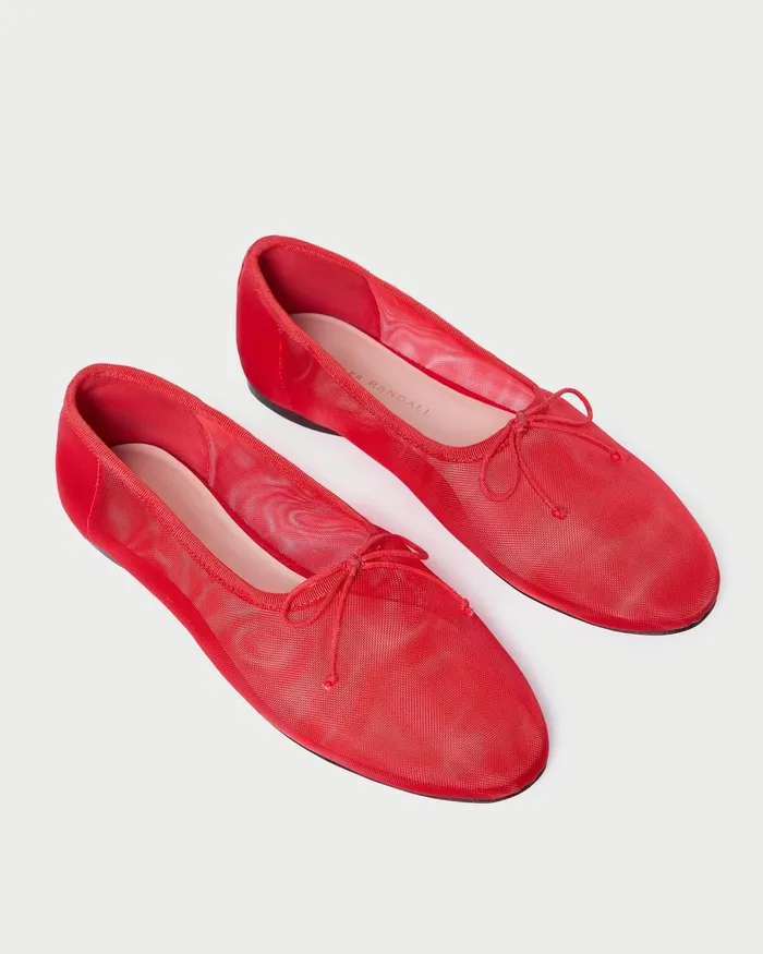 Women Flats and Loafers Loeffler Randall Landon Mesh Red Ballet Flat Women Flats and Loafers Loeffler Randall Landon Mesh Red Ballet Flat