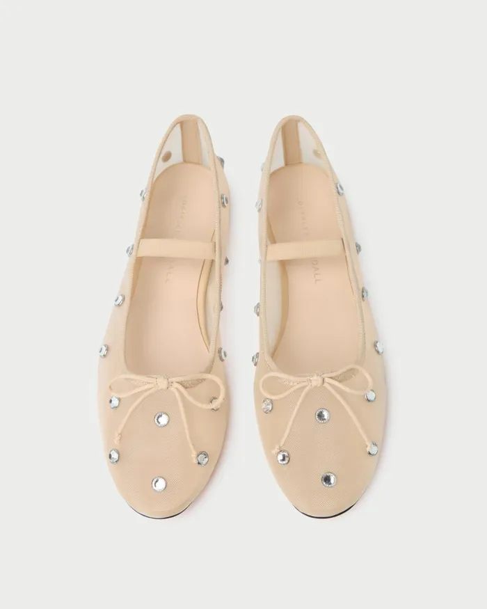 Women Flats and Loafers Loeffler Randall Leonie CaramelCrystal Ballet Flat L Flats L Footwear Women Flats and Loafers Loeffler Randall Leonie CaramelCrystal Ballet Flat L Flats L Footwear