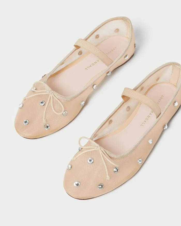 Women Flats and Loafers Loeffler Randall Leonie CaramelCrystal Ballet Flat L Flats L Footwear Women Flats and Loafers Loeffler Randall Leonie CaramelCrystal Ballet Flat L Flats L Footwear