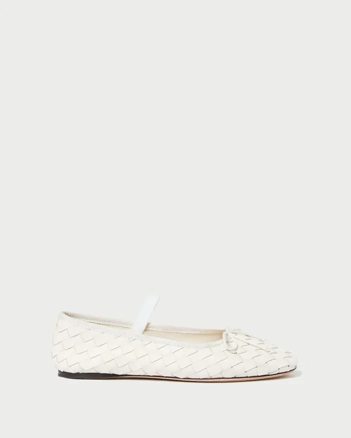 Women Flats and Loafers Loeffler Randall Leonie Cream Woven Ballet Flat I Flats I Footwear Women Flats and Loafers Loeffler Randall Leonie Cream Woven Ballet Flat I Flats I Footwear