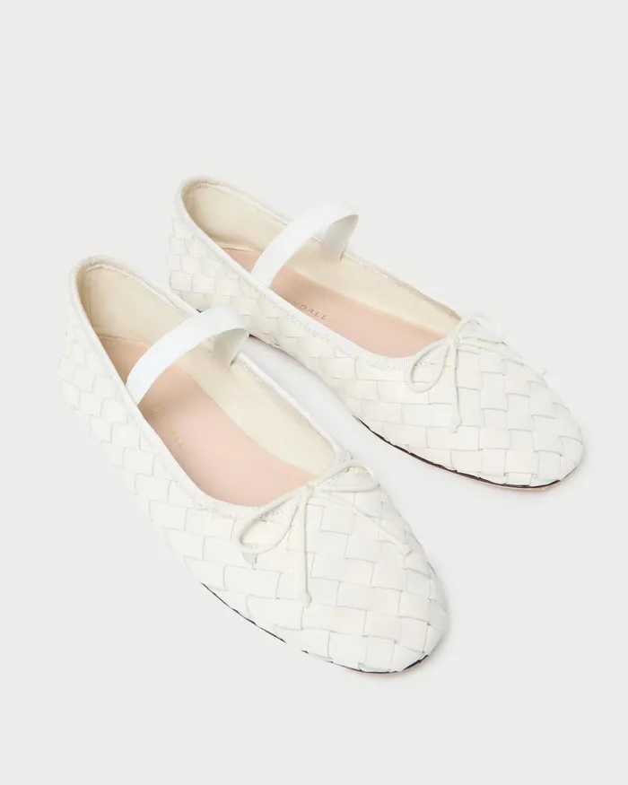 Women Flats and Loafers Loeffler Randall Leonie Cream Woven Ballet Flat I Flats I Footwear Women Flats and Loafers Loeffler Randall Leonie Cream Woven Ballet Flat I Flats I Footwear
