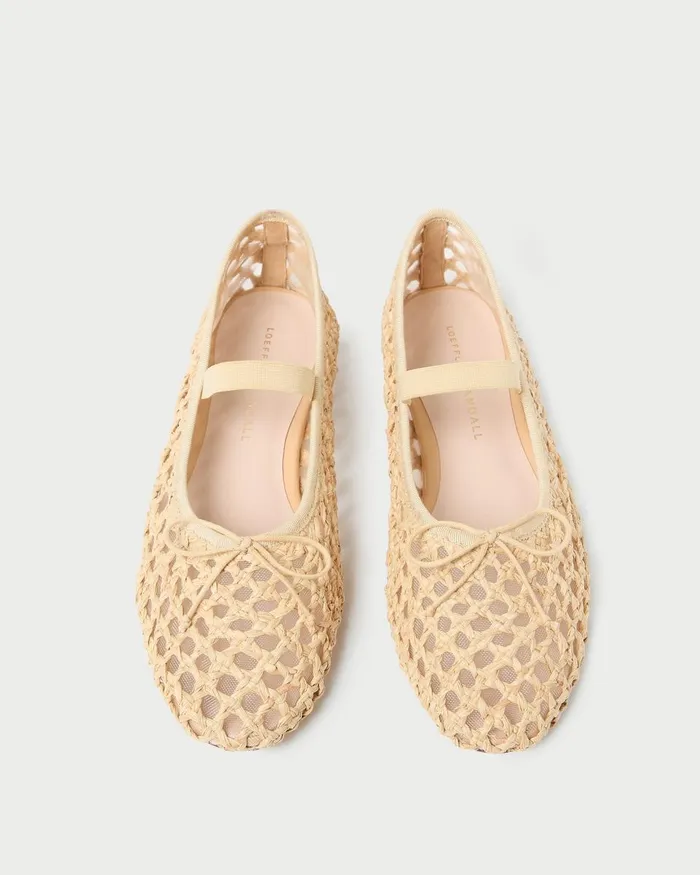 Women Flats and Loafers Loeffler Randall Leonie Natural Crochet Ballet Flat L Flats L Footwear Women Flats and Loafers Loeffler Randall Leonie Natural Crochet Ballet Flat L Flats L Footwear