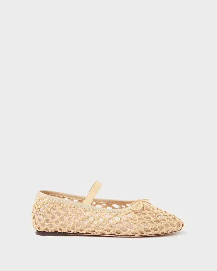 Women Flats and Loafers Loeffler Randall Leonie Natural Crochet Ballet Flat L Flats L Footwear Women Flats and Loafers Loeffler Randall Leonie Natural Crochet Ballet Flat L Flats L Footwear