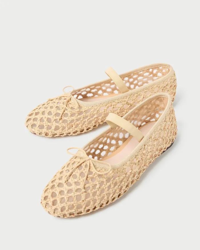 Women Flats and Loafers Loeffler Randall Leonie Natural Crochet Ballet Flat L Flats L Footwear Women Flats and Loafers Loeffler Randall Leonie Natural Crochet Ballet Flat L Flats L Footwear