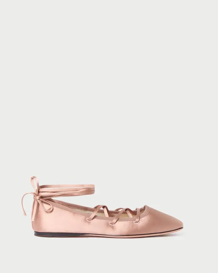 Women Flats and Loafers Loeffler Randall Louisa Blush LaceUp Ballet Flat Women Flats and Loafers Loeffler Randall Louisa Blush LaceUp Ballet Flat