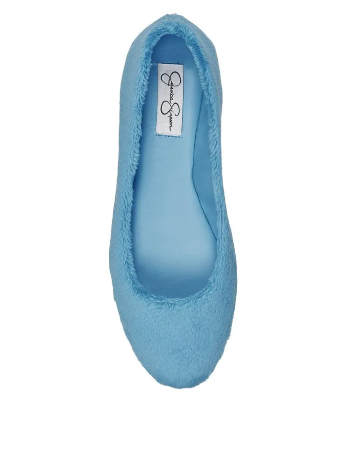Women Flats Jessica Simpson Brinley Flat In Blue Fuzzy Blue