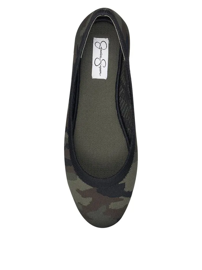 Women Flats Jessica Simpson Brinley Flat In Camo Camo Green
