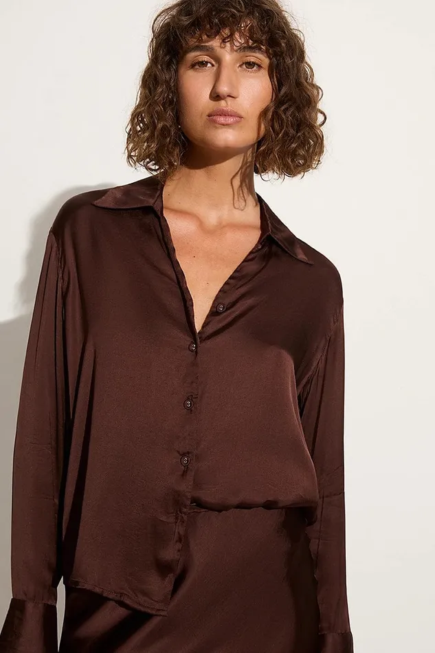 Women Francisca Shirt Dark Truffle 8211 Final Sale Faithfull The Brand Tops