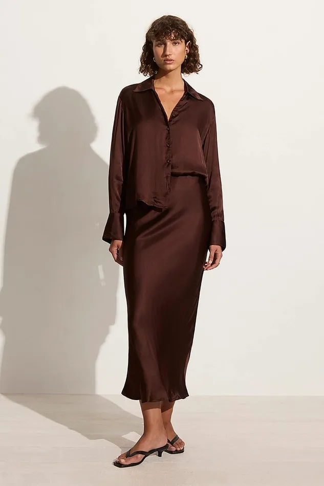 Women Francisca Shirt Dark Truffle 8211 Final Sale Faithfull The Brand Tops Women Francisca Shirt Dark Truffle 8211 Final Sale Faithfull The Brand Tops