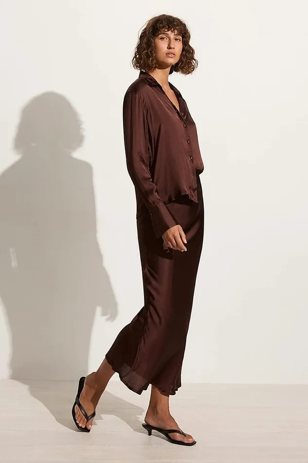 Women Francisca Shirt Dark Truffle 8211 Final Sale Faithfull The Brand Tops Women Francisca Shirt Dark Truffle 8211 Final Sale Faithfull The Brand Tops