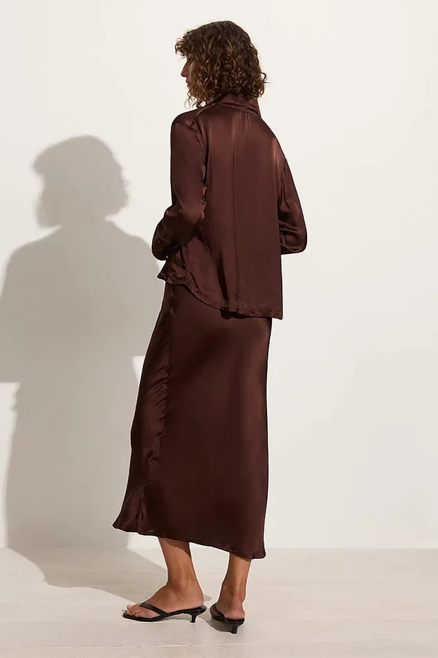 Women Francisca Shirt Dark Truffle 8211 Final Sale Faithfull The Brand Tops Women Francisca Shirt Dark Truffle 8211 Final Sale Faithfull The Brand Tops