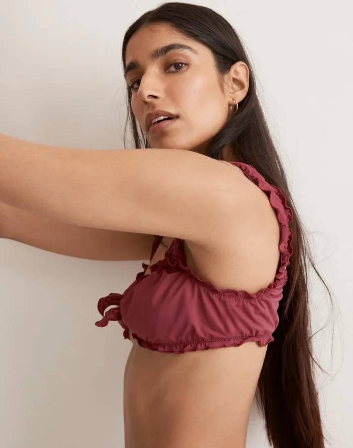 Women Frankies Bikinis Colby Bikini Top Bordeaux Madewell Swim