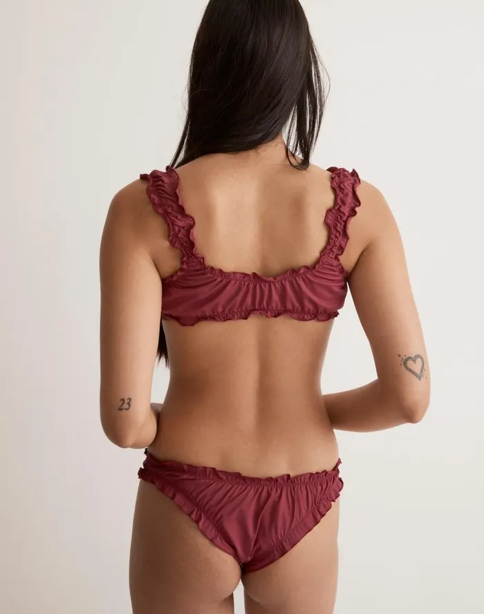 Women Frankies Bikinis Colby Bikini Top Bordeaux Madewell Swim