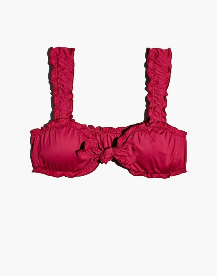 Women Frankies Bikinis Colby Bikini Top Bordeaux Madewell Swim