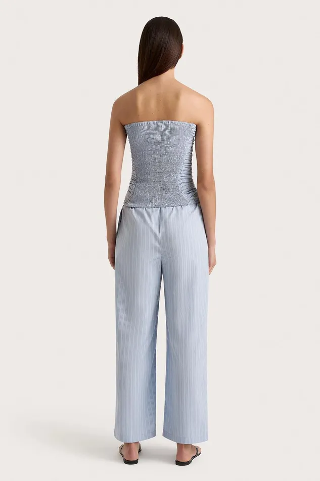 Women Freja Pant Blue Pinstripe Faithfull The Brand Pants Women Freja Pant Blue Pinstripe Faithfull The Brand Pants