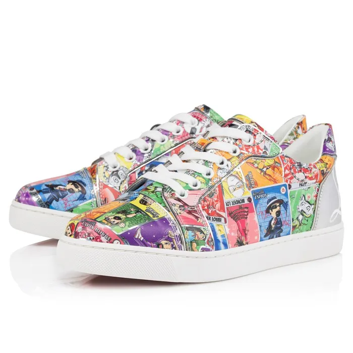 Women Fun Vieira Sneakers 8211 Specchio Leather Happy Loubies Print 8211 Multicolor Multicolor Christian Louboutin Sneakers Women Fun Vieira Sneakers 8211 Specchio Leather Happy Loubies Print 8211 Multicolor Multicolor Christian Louboutin Sneakers