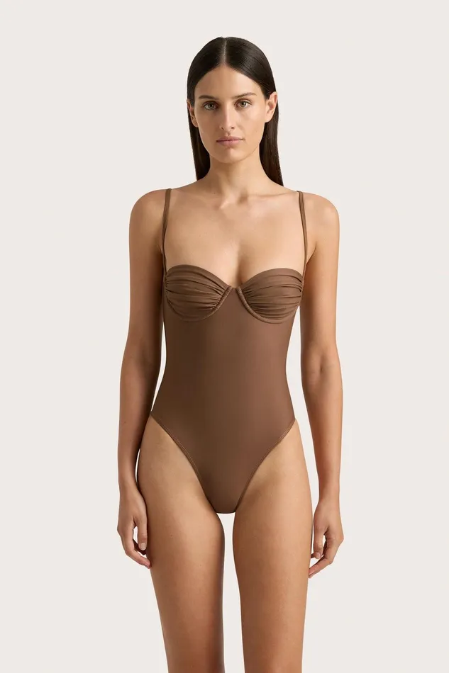 Women Gabriela One Piece Cocoa Faithfull The Brand Swim Women Gabriela One Piece Cocoa Faithfull The Brand Swim