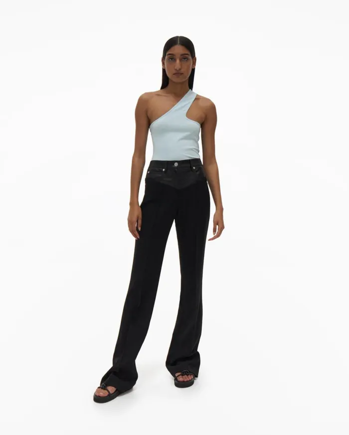 Women Garter Pant Black Helmut Lang Pants