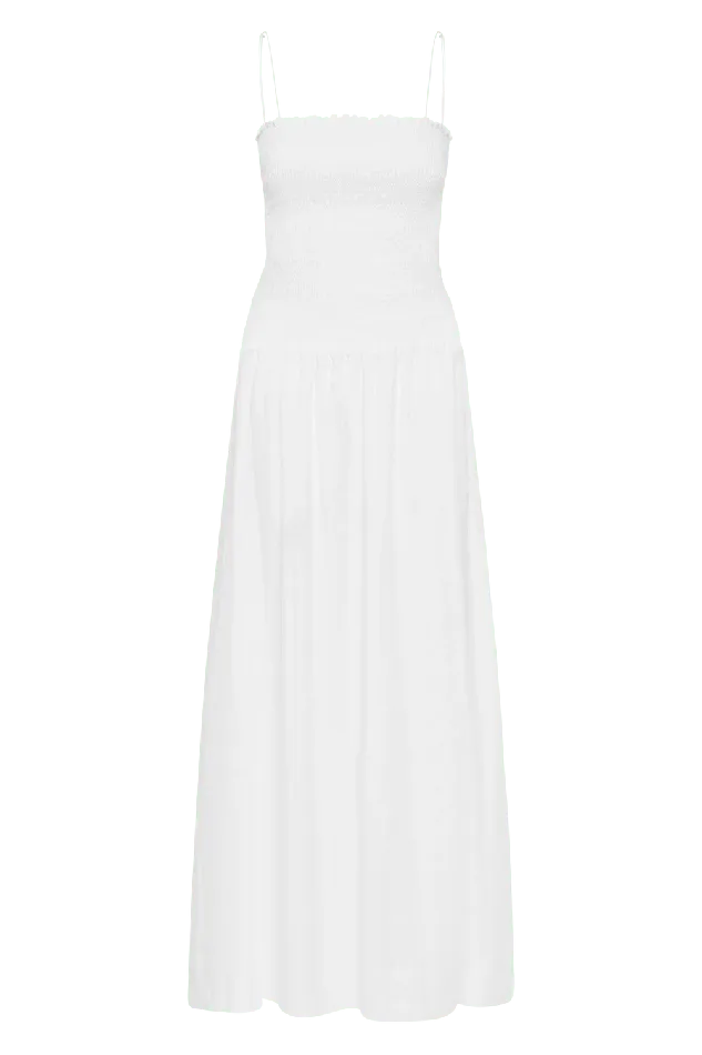 Women Geriba Midi Dress White Faithfull The Brand Dresses Women Geriba Midi Dress White Faithfull The Brand Dresses