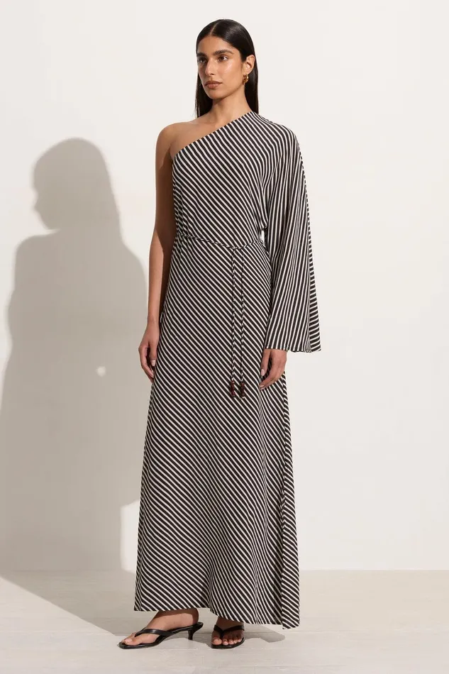 Women Gino Maxi Dress Toscano Stripe Black Faithfull The Brand Dresses Women Gino Maxi Dress Toscano Stripe Black Faithfull The Brand Dresses