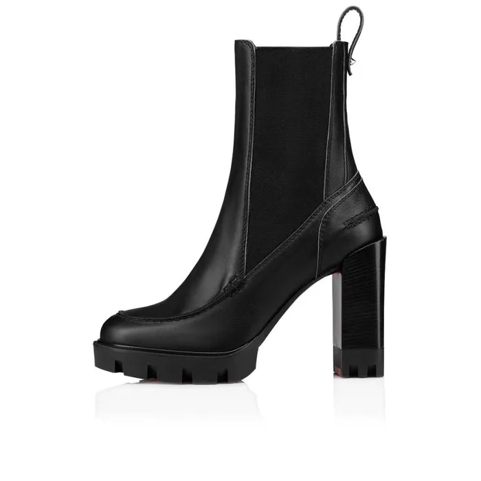 Women Glory Booty 100 Mm Boots 8211 Calf Leather 8211 Black Black Christian Louboutin Ankle Boots