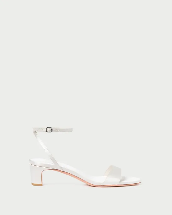 Women Heeled Sandals Loeffler Randall Alice Cream Satin Sandal