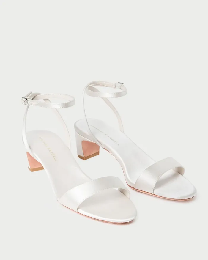 Women Heeled Sandals Loeffler Randall Alice Cream Satin Sandal Women Heeled Sandals Loeffler Randall Alice Cream Satin Sandal