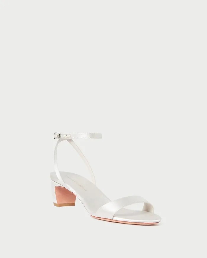 Women Heeled Sandals Loeffler Randall Alice Cream Satin Sandal Women Heeled Sandals Loeffler Randall Alice Cream Satin Sandal