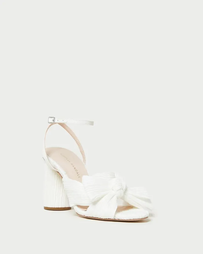 Women Heeled Sandals Loeffler Randall Camellia White Pleated Bow Heel L Heeled Sandals L Footwear Women Heeled Sandals Loeffler Randall Camellia White Pleated Bow Heel L Heeled Sandals L Footwear