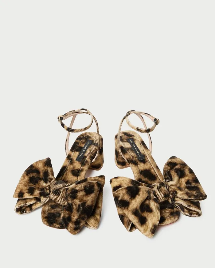 Women Heeled Sandals Loeffler Randall Carmen Leopard Velvet Bow Sandal Women Heeled Sandals Loeffler Randall Carmen Leopard Velvet Bow Sandal