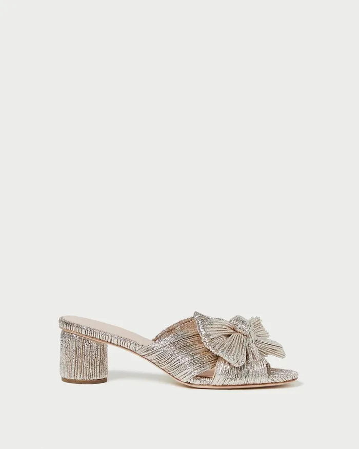 Women Heeled Sandals Loeffler Randall Emilia Champagne Pleated Bow Heel L Heeled Sandals L Footwear Women Heeled Sandals Loeffler Randall Emilia Champagne Pleated Bow Heel L Heeled Sandals L Footwear