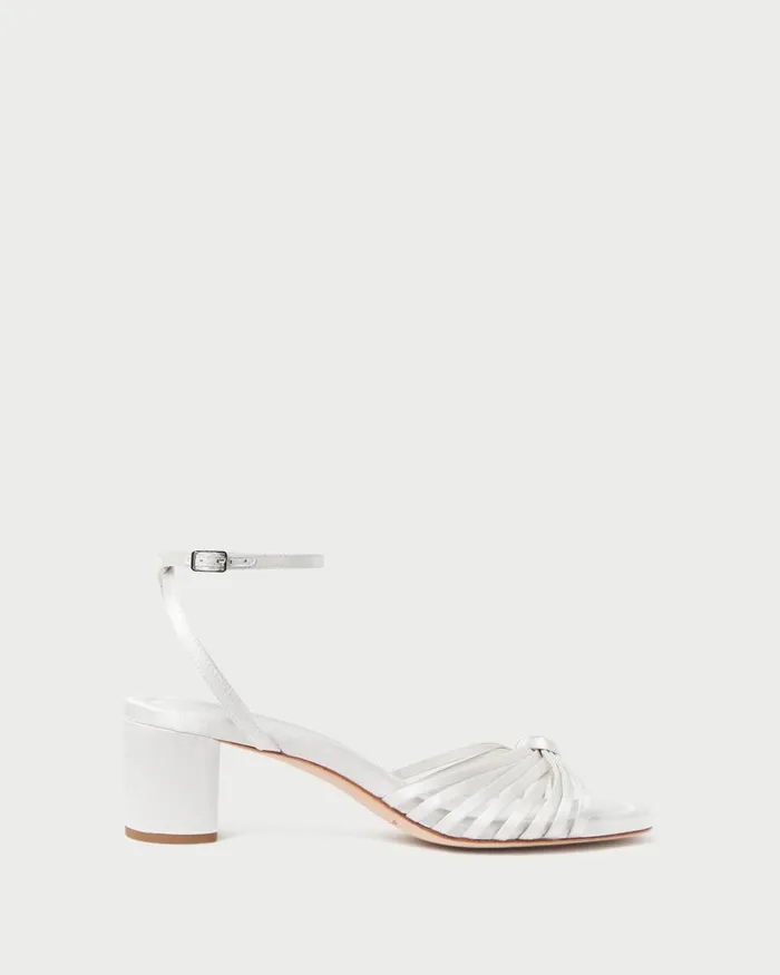 Women Heeled Sandals Loeffler Randall Olivia Cream Knot MidHeel Sandal L Heeled Sandals L Footwear