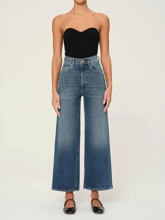 Women Hepburn Wide Leg High Rise Ankle Jeans DL1961 Wide